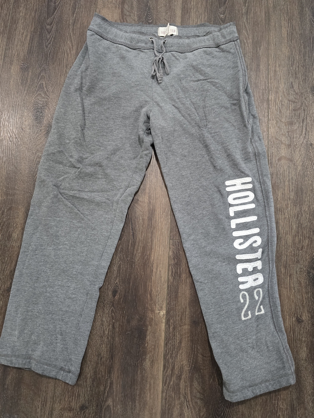 Y2K Hollister Gray Sweatpants with White Logo